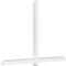 Ekena Millwork Eugene Architectural Grade PVC Gable Bracket, 96"W x 64"H x 4"D x 4"F, 16/12 Pitch GBP096X64X0404EUG00 - alternate 1
